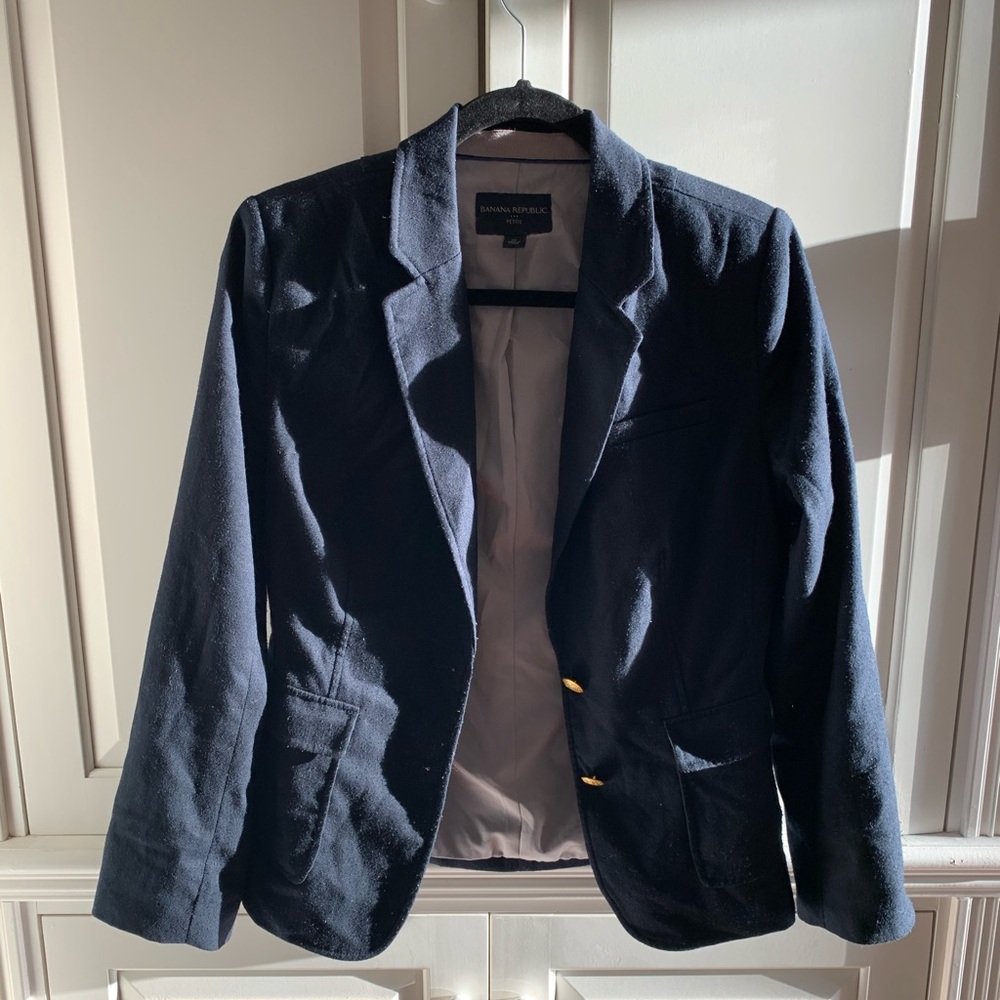 Navy Banana Republic Blazer